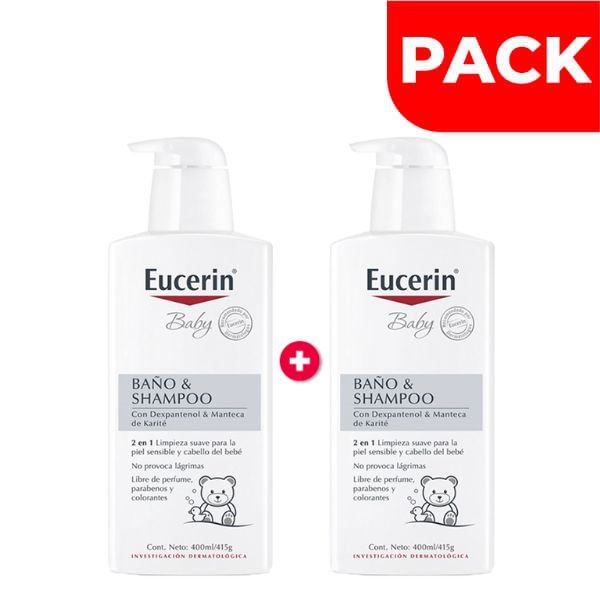 Dúo Pack Eucerin Baby Baño & Shampoo - Frasco 400 ML